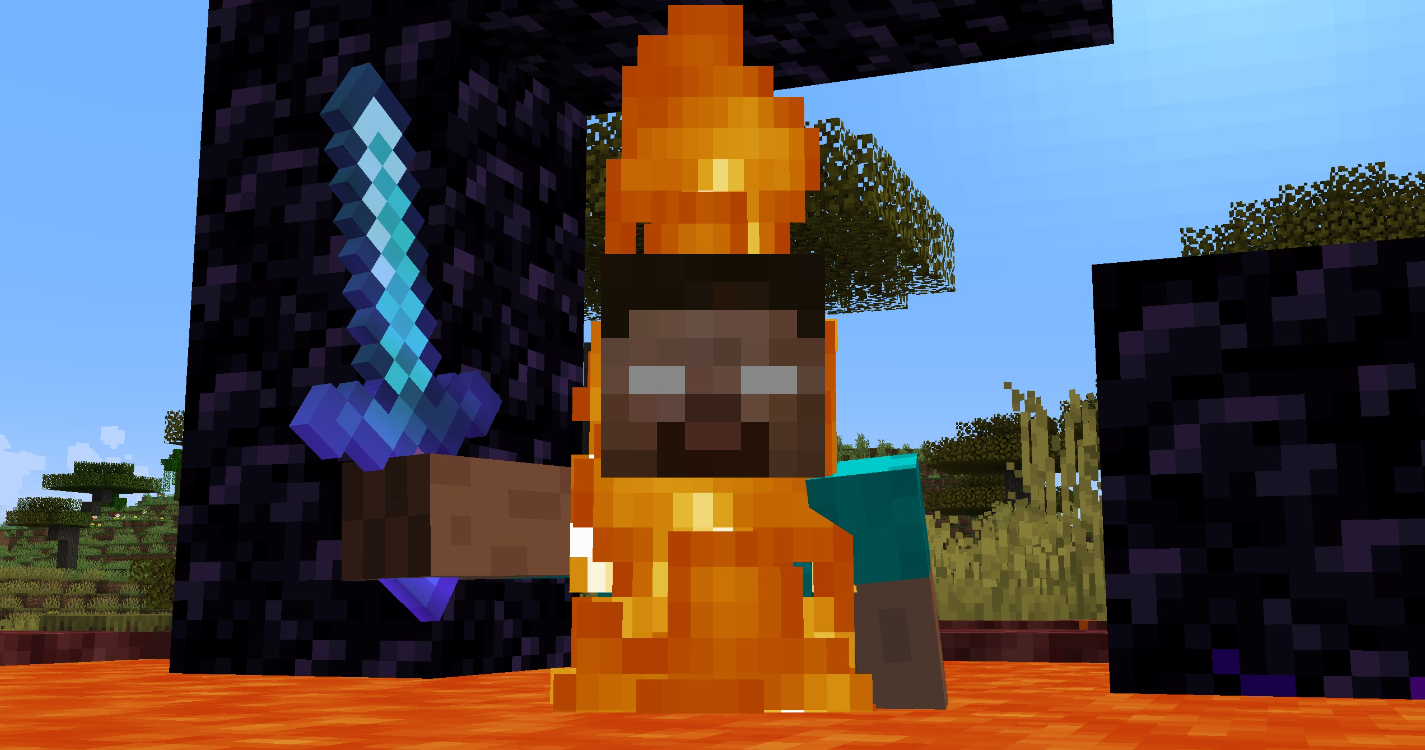 Игрок Minecraft Bedrock Edition предлагает увлекательные улучшения боя на мечах — изображение 3
