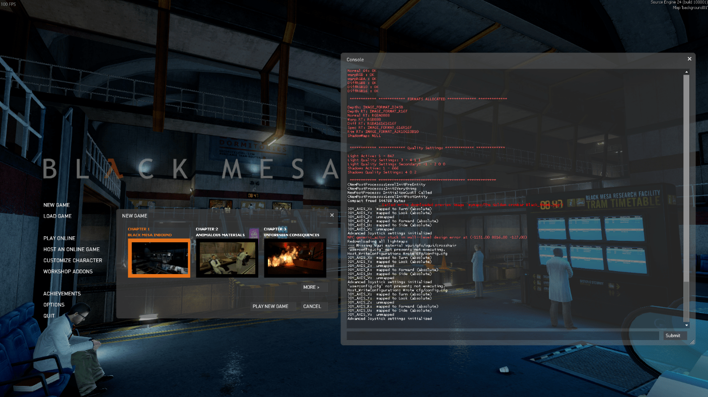 Black Mesa интерфейс