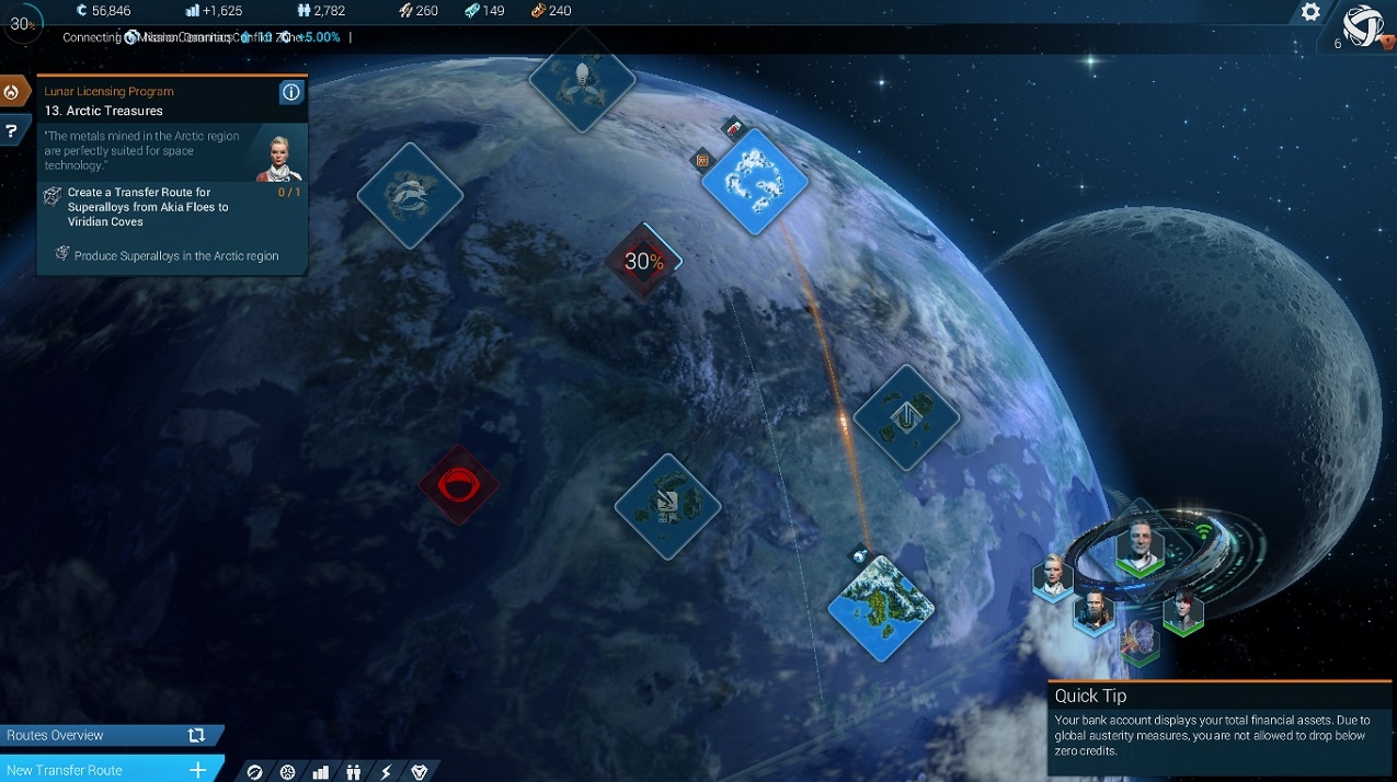 War Missions and Side Quests in Anno 2205