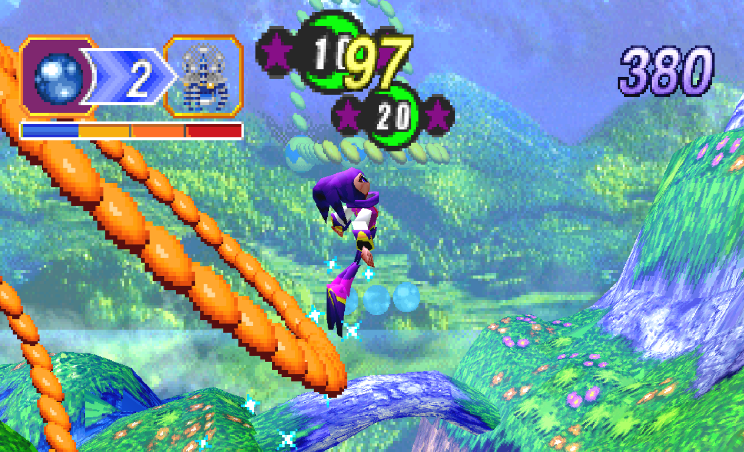 NiGHTS into Dreams jump and points