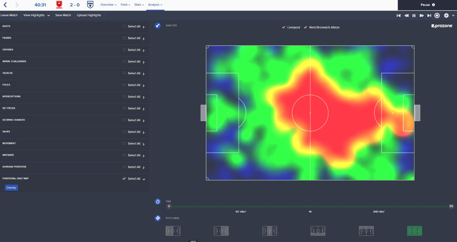Football Manager 2016 поле