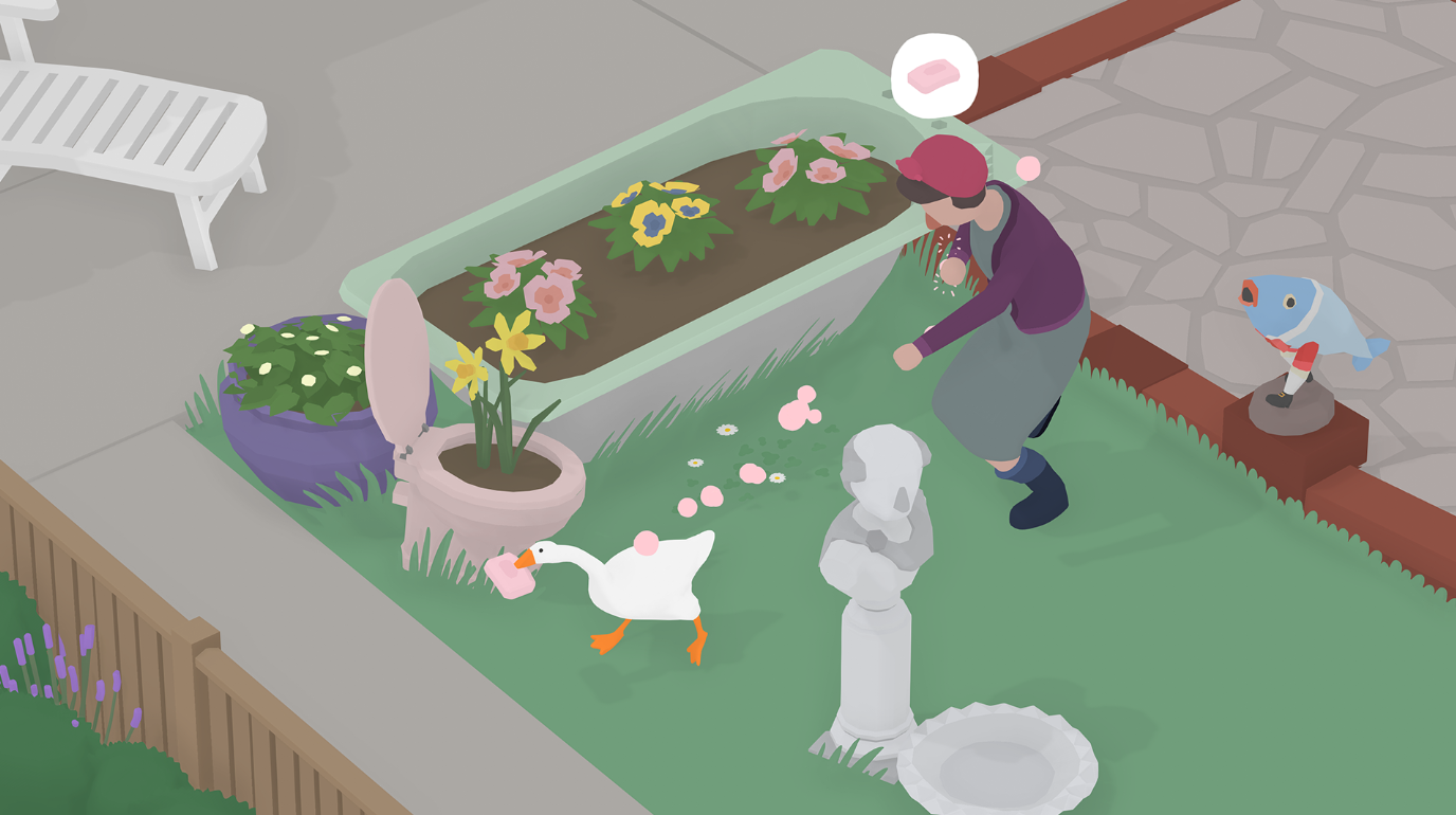 Untitled Goose Game gameplay