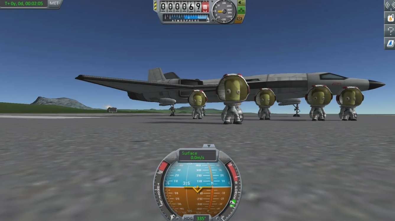 Физика и управление полётом в Kerbal Space Program