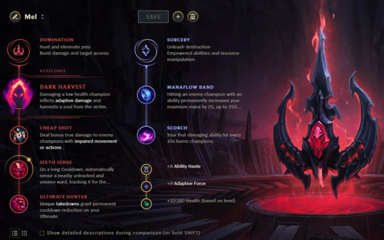 Гид по Мел в LoL: Построение, Руны, Советы по игре, Порядок повышения уровня — изображение 5
