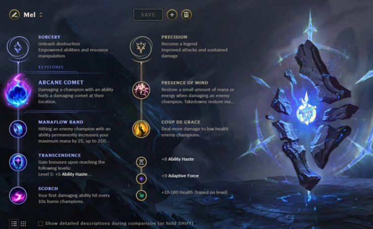 Гид по Мел в LoL: Построение, Руны, Советы по игре, Порядок повышения уровня — изображение 4