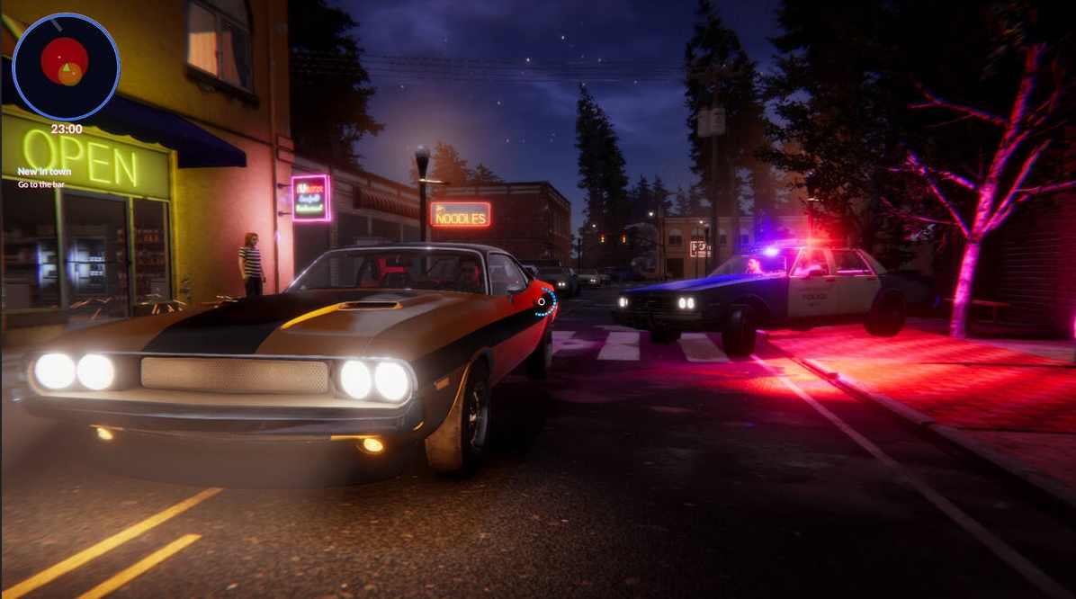 Ночной город в American Theft 80s