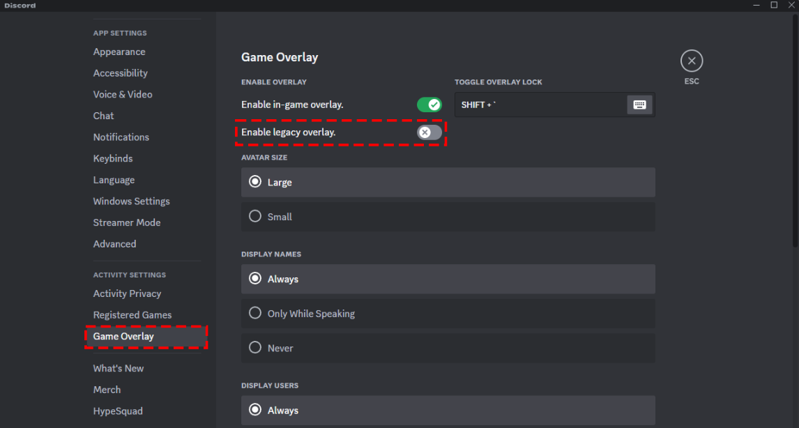 Наложение Discord fps