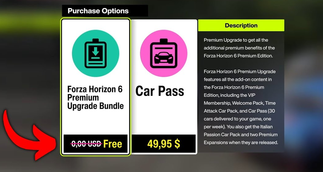 Бонусные награды для VIP-клиентов Forza