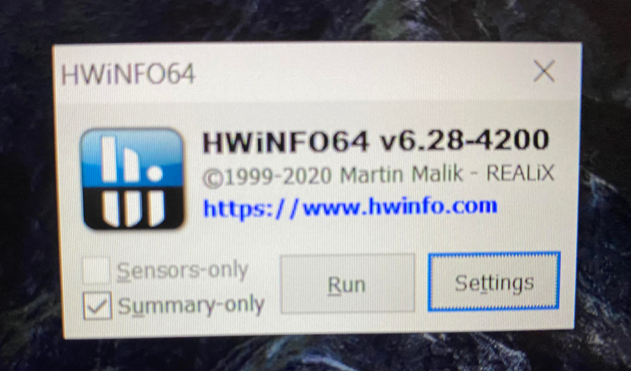 мониторинг датчиков hwinfo