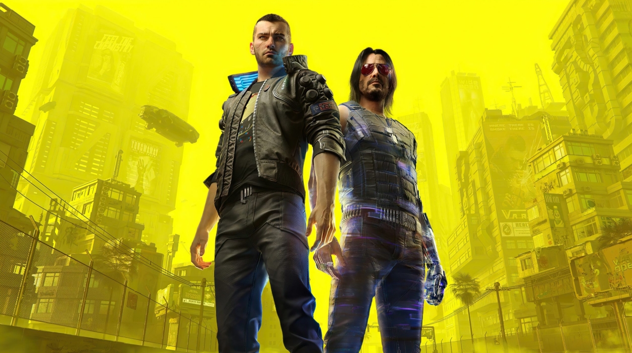 Персонажи Cyberpunk 2077 на фоне Найт-Сити в материале о восстановлении репутации CD Projekt RED