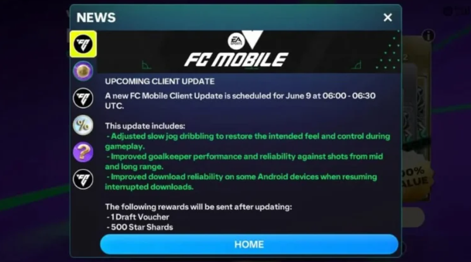 Обновление FC Mobile за июнь