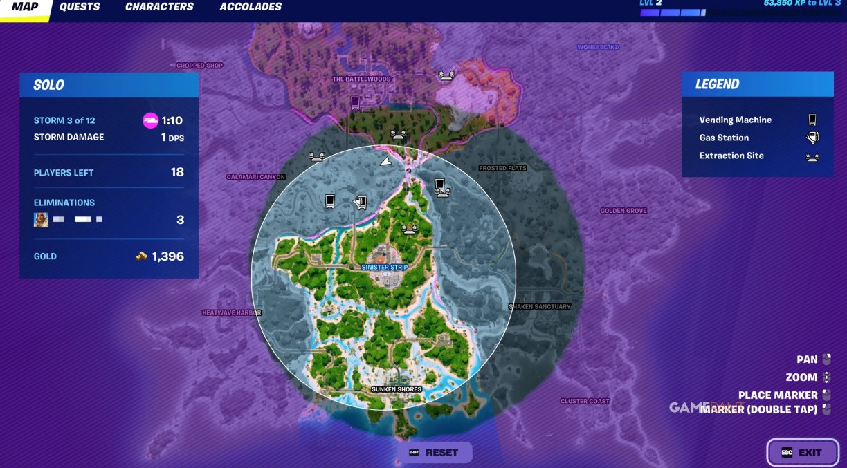 Местоположение «Нулевой точки» в Fortnite