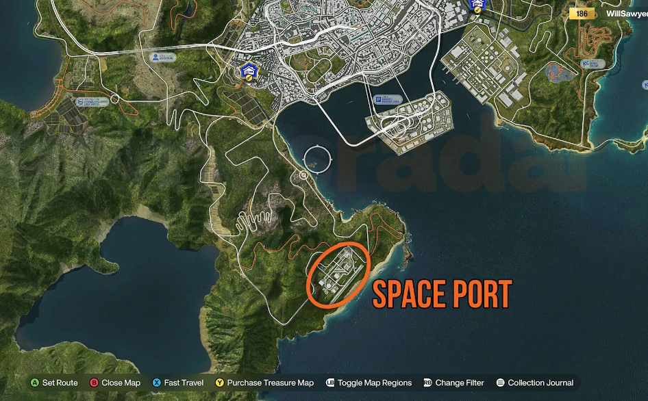 Карта космопорта в Forza Horizon