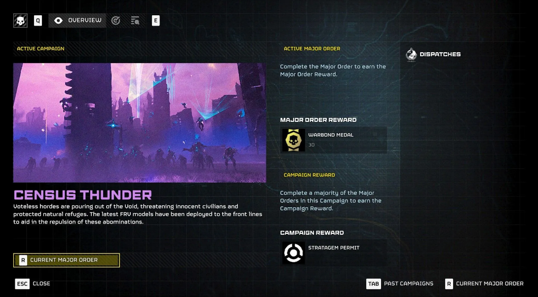Карта кампании Helldivers 2