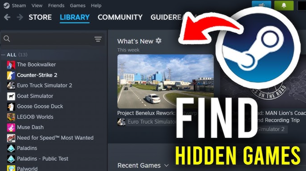 Steam — как найти, увидеть и убрать из скрытых игры на ПК и Steam Deck — изображение 1