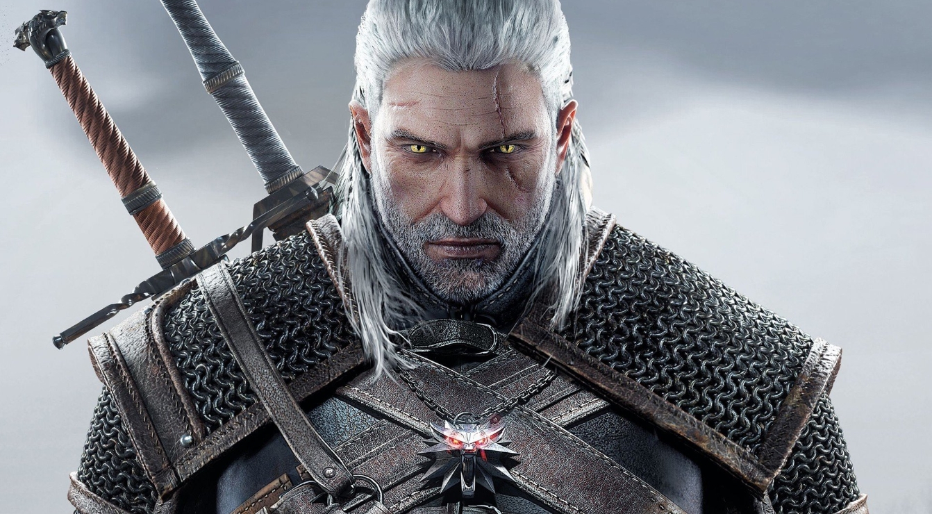 Портрет Геральта из Ривии в доспехах ведьмака из The Witcher 3: Wild Hunt Complete Edition