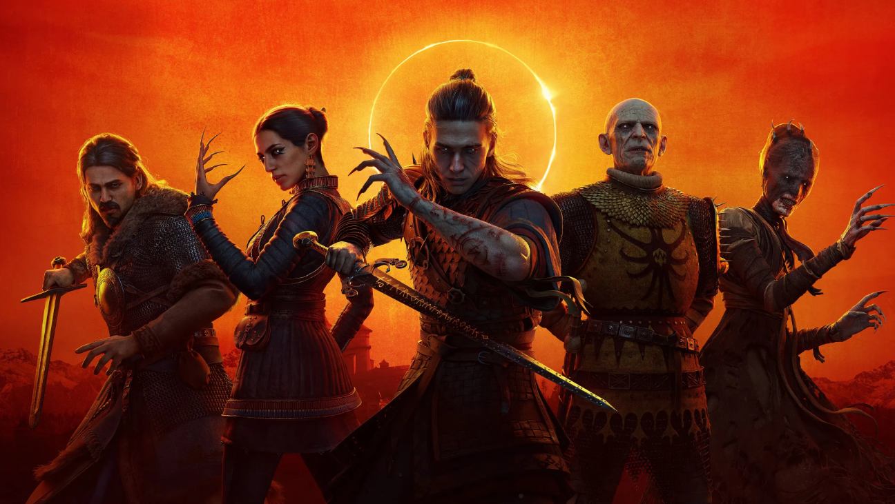 Главные персонажи The Blood of Dawnwalker на официальном промо-арте игры
