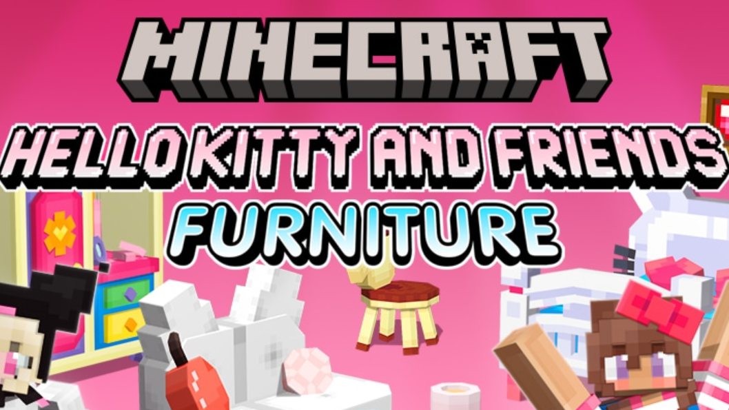 Дополнение Minecraft с мебелью Hello Kitty: все достижения и механика сбора — изображение 1