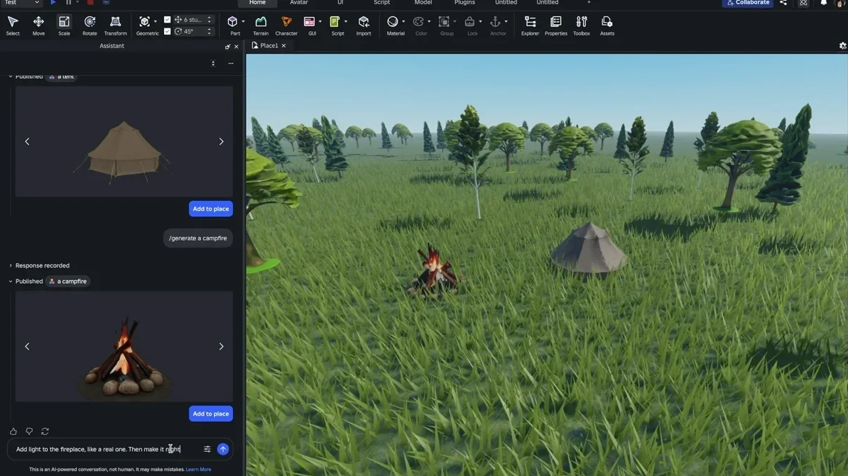Roblox Build — ИИ-инструмент для создания игр по текстовому описанию с 28 июля — изображение 1