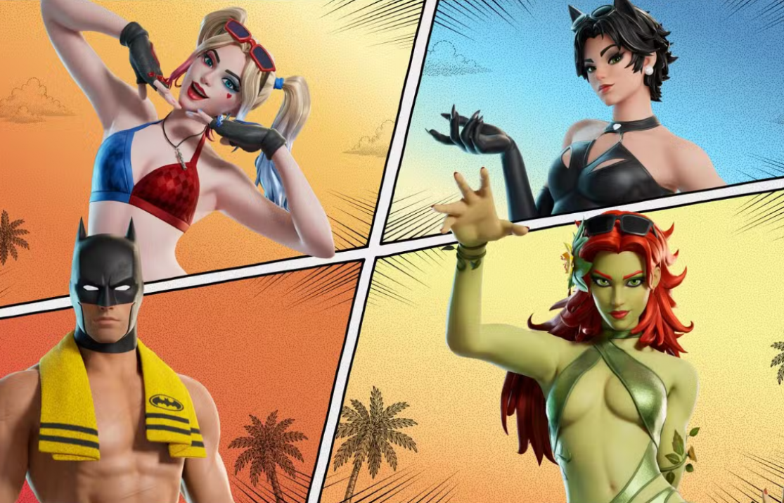 Летние скины Харли Квинн и Ядовитого Плюща в Fortnite — всё о Hot Bat Summer