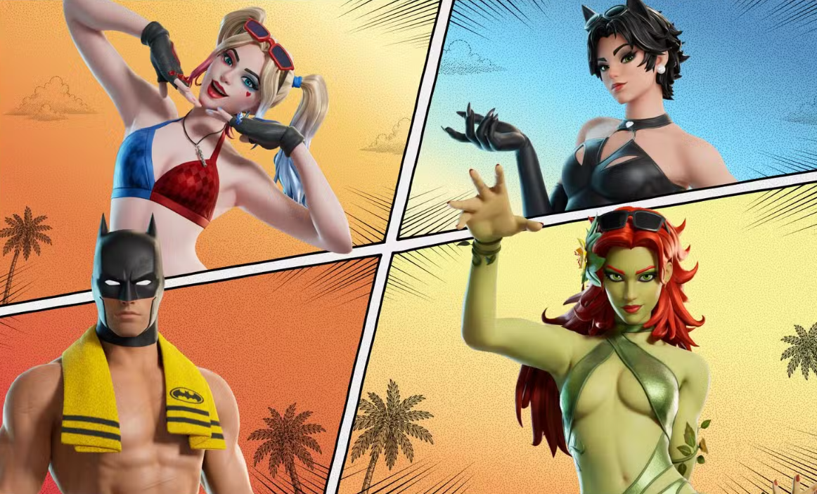 Летние скины Харли Квинн и Ядовитого Плюща в Fortnite — всё о Hot Bat Summer — изображение 1
