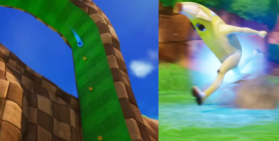 Sonic Spin Dash в Fortnite