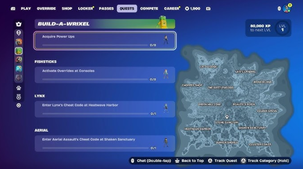 Wrixel в Fortnite Chapter 7 Season 4 — полный гайд по получению всех 15 стилей и координатам деталей на карте — изображение 4