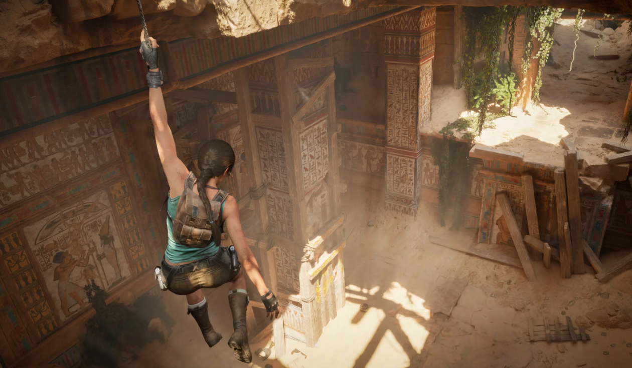 Лара Крофт исследует древнюю гробницу в геймплее Tomb Raider: Legacy of Atlantis