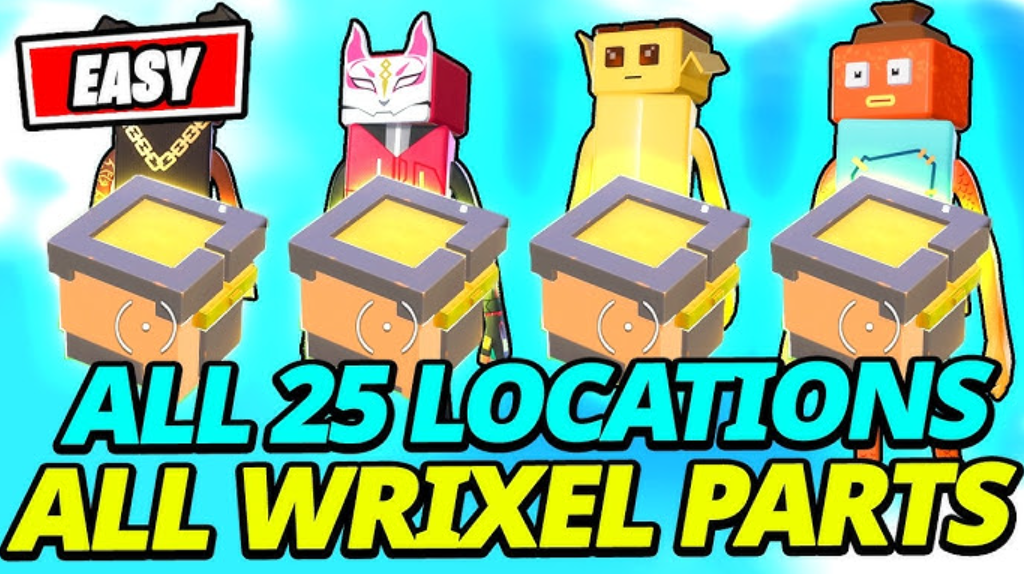 Wrixel в Fortnite Chapter 7 Season 4 — полный гайд по получению всех 15 стилей и координатам деталей на карте — изображение 1